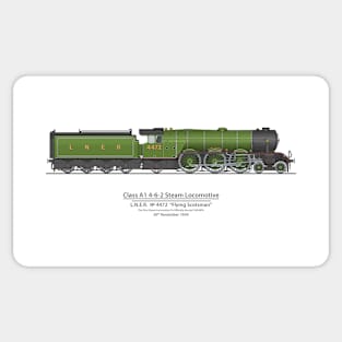 Flying Scotsman 1934 Speed Record 100 MPH (Color) Sticker